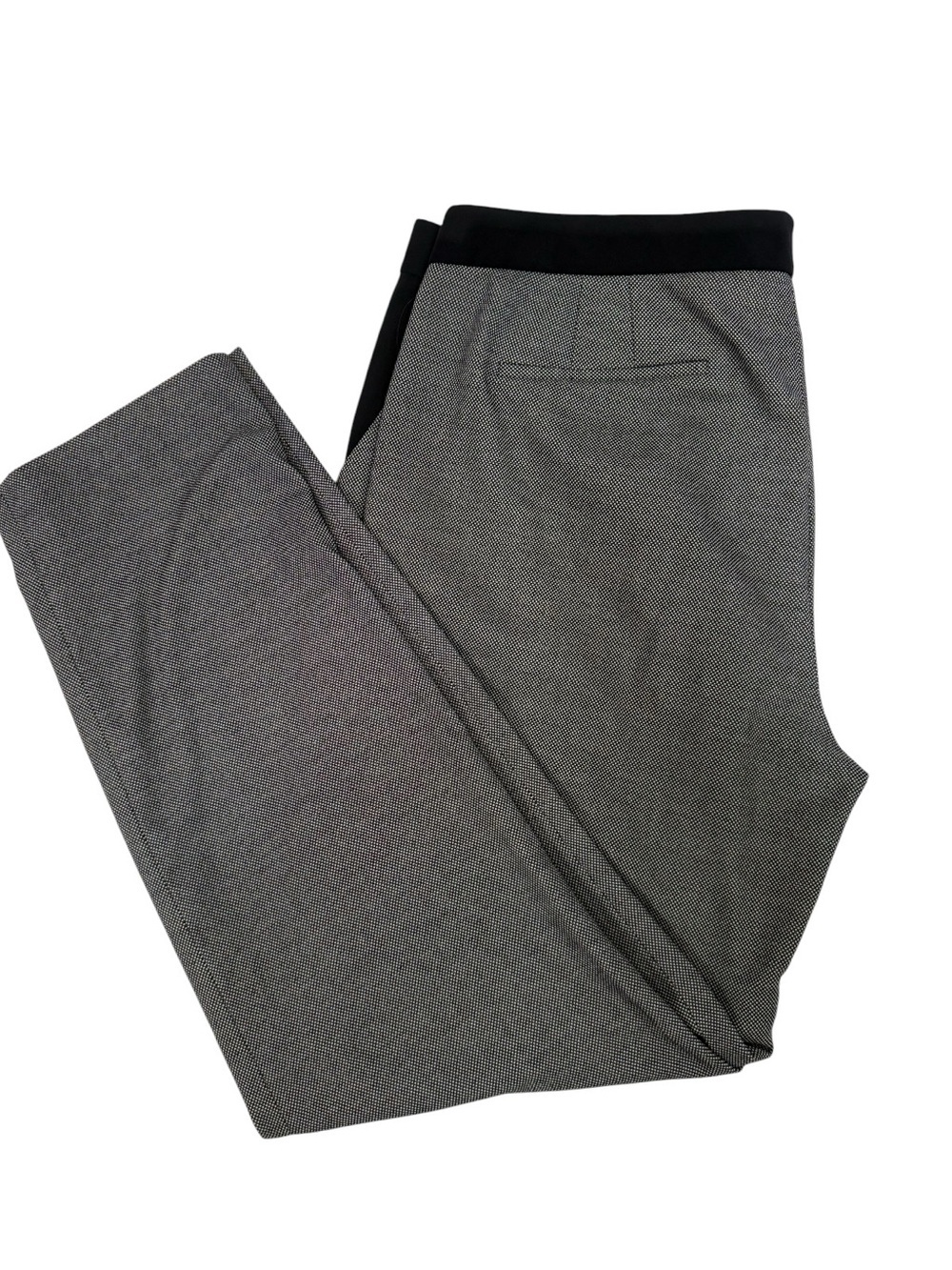 Tahari Black Waistband Tweed-Style pants Size 14